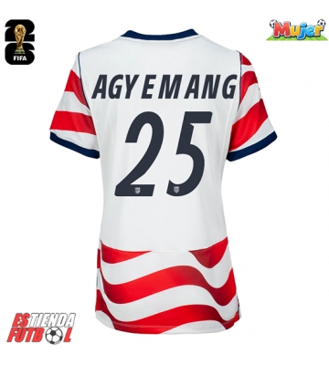 Estados Unidos Patrick Agyemang #25 Primera Equipación Mujer Mundial 2026 Manga Corta